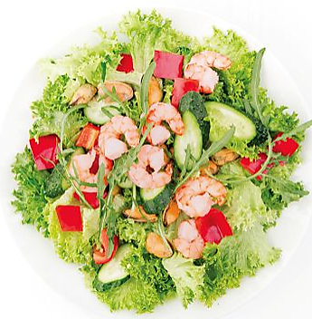 Салат с креветками